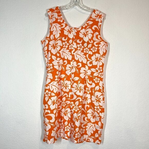 Hawaiian Mini Dress Orange Floral - Picture 4 of 12